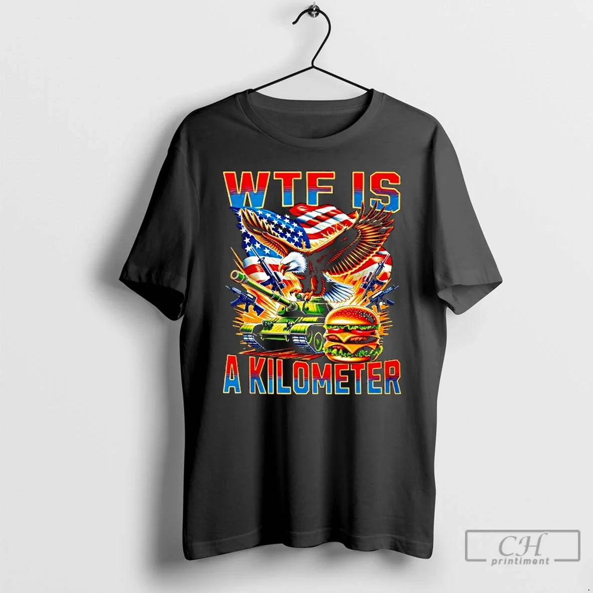 Premium Wtf Is A Kilometer Burger - T-Shirt, Sweatshirt, Hoodie