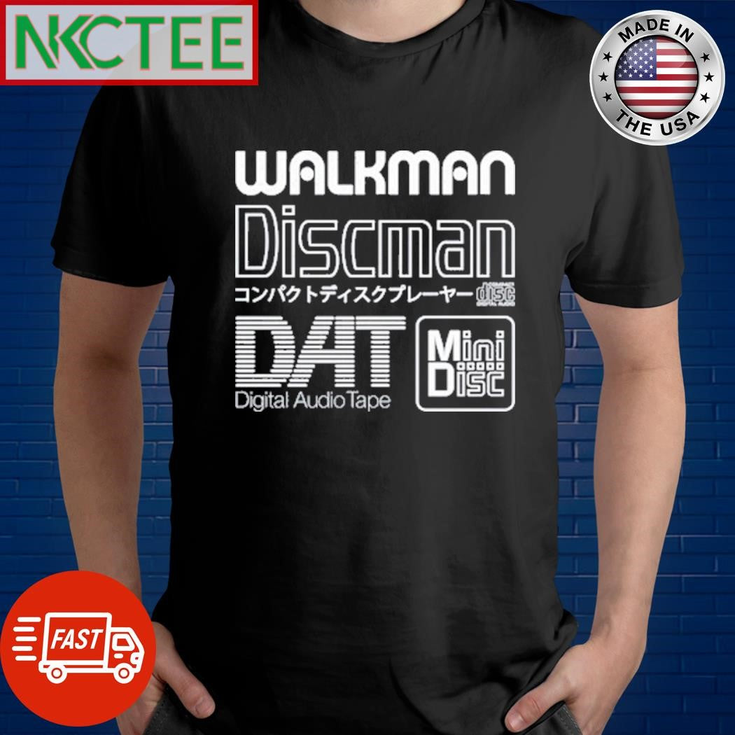 Premium Walkman Discman Portable Digital Audio Tape Minidisc Shirt Unisex T-shirt, Sweatshirt, Hoodie, Long Sleeve Tee - T-Shirt, Sweatshirt, Hoodie