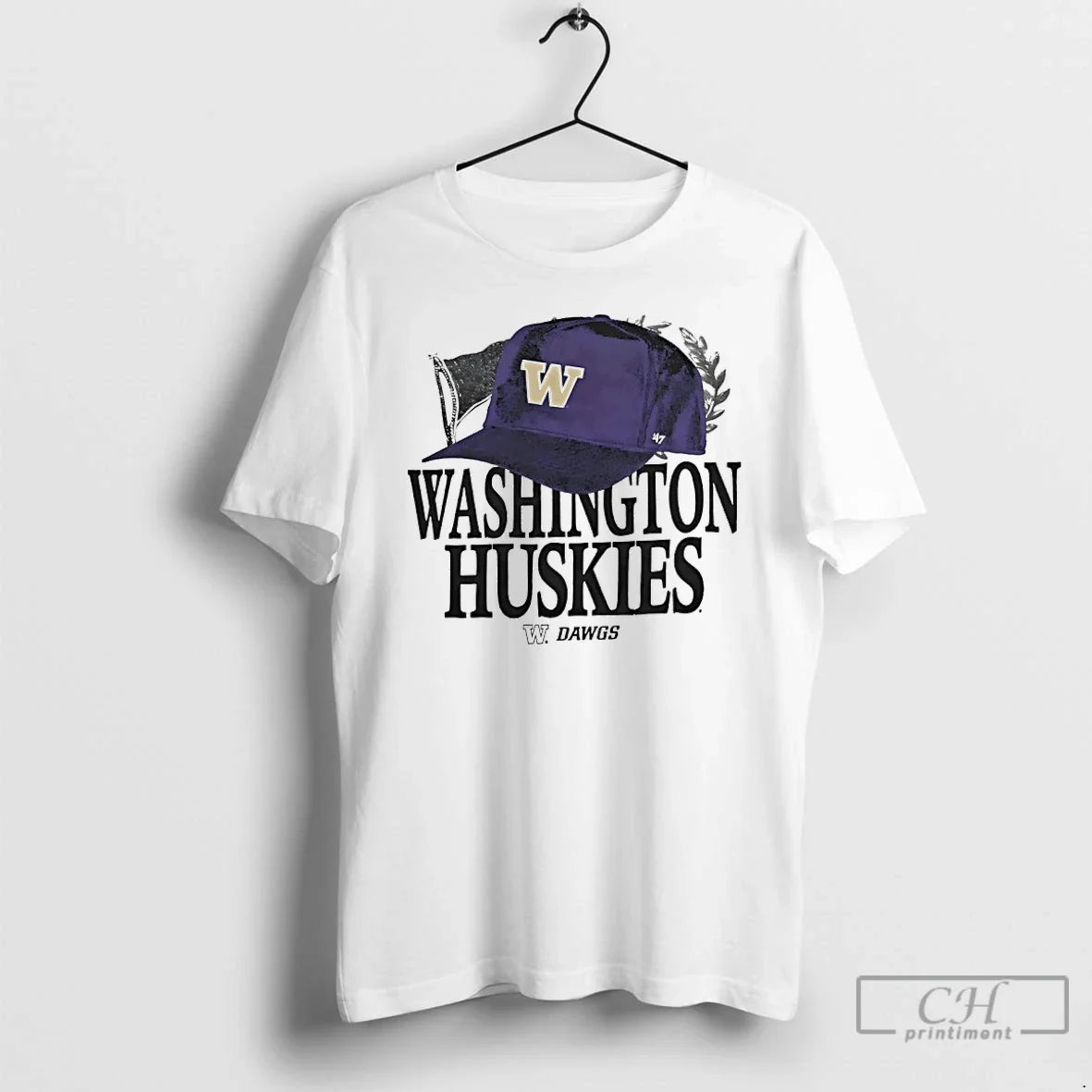 Premium Washington Huskies Dawgs Hat Vintage Unisex T-shirt, Sweatshirt, Hoodie, Long Sleeve Tee - T-Shirt, Sweatshirt, Hoodie