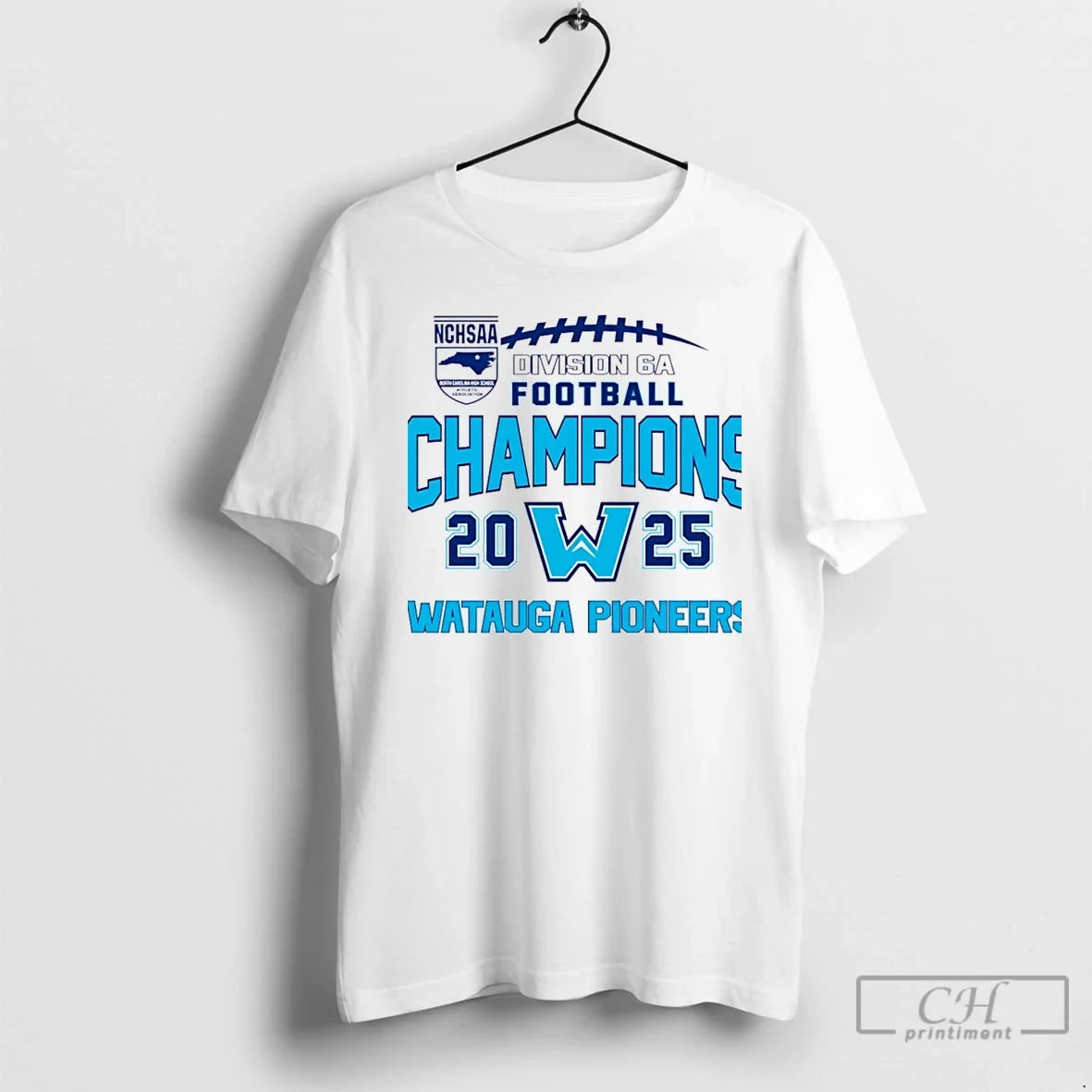 Premium Watauga Pioneers 2025 Nchsaa Division 6a Football Champions Christmas - T-Shirt, Sweatshirt, Hoodie