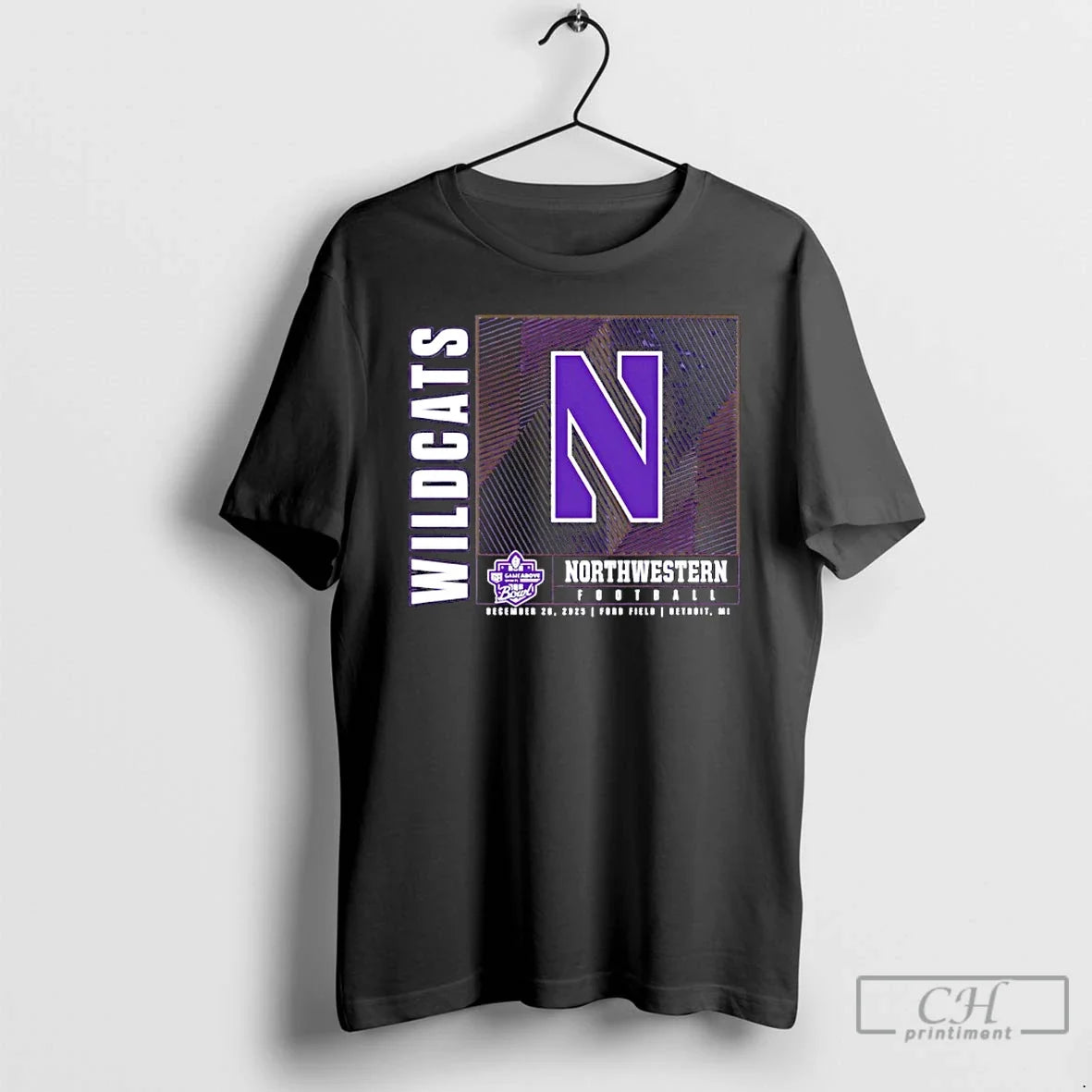 Premium Wildcats Northwestern 2025 Gameabove Sports Bowl Line Art - T-Shirt, Sweatshirt, Hoodie