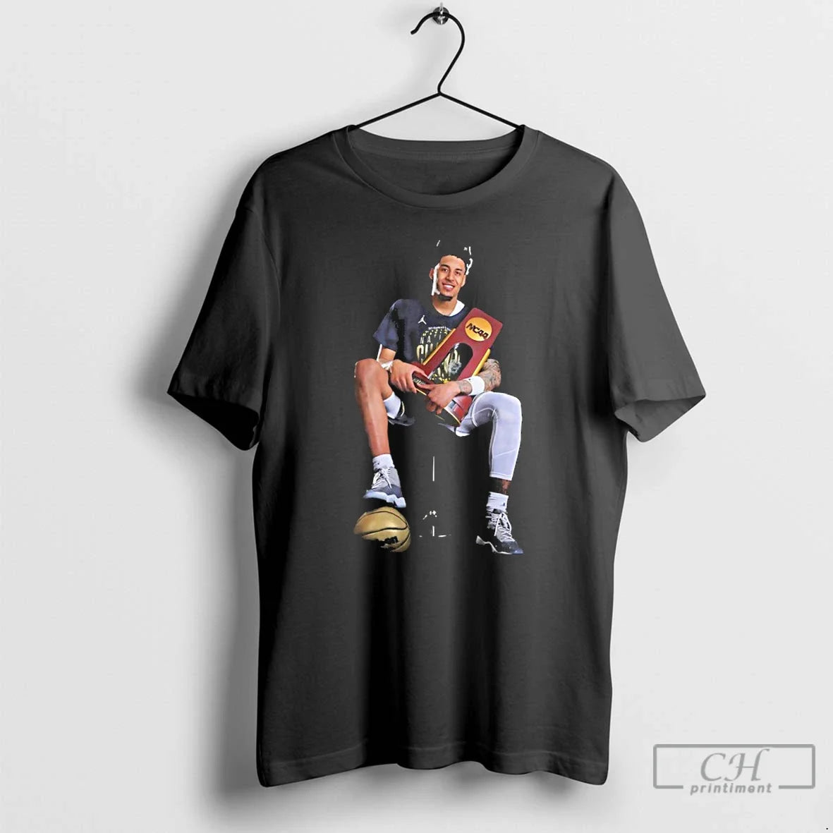 Premium Yaxel Lendeborg National Champion Michigan Wolverines Moment Unisex T-shirt, Sweatshirt, Hoodie, Long Sleeve Tee - T-Shirt, Sweatshirt, Hoodie