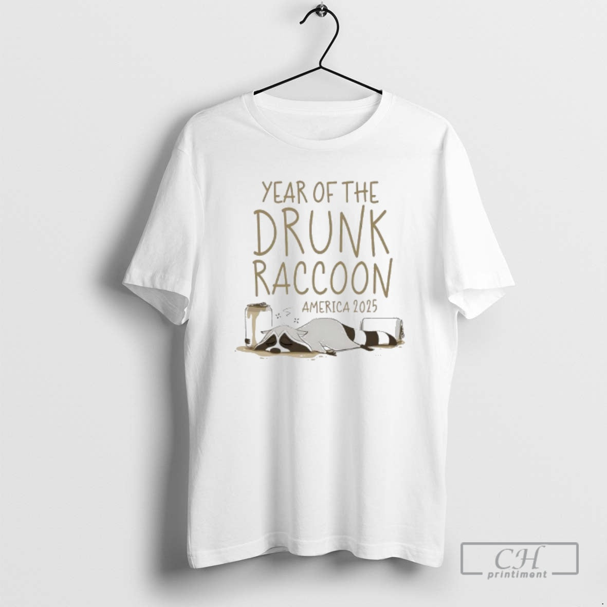 Premium Year Of The Drunk Raccoon America 2025 Shirt Sweater - T-Shirt, Sweatshirt, Hoodie