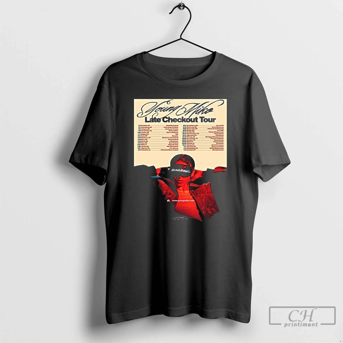 Premium Young Miko Late Checkout Tour 2026 North America Schedule Dates Unisex T-shirt, Sweatshirt, Hoodie, Long Sleeve Tee - T-Shirt, Sweatshirt, Hoodie