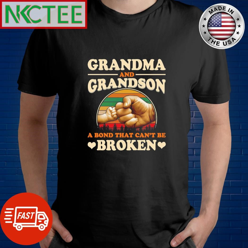 Premium grand ma and grand son a bond that can’t be broken hand to hand shirt Unisex T-shirt, Sweatshirt, Hoodie, Long Sleeve Tee - T-Shirt, Sweatshirt, Hoodie