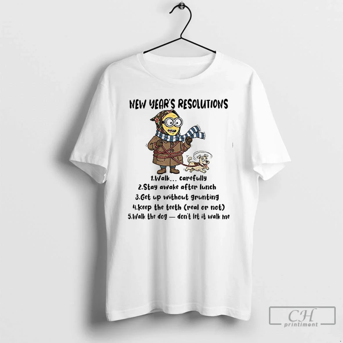 Premium New Years Resolutions Walk Carefully Stay Awake After Lunch Get Up Without Grunting Christmas - T-Shirt, Sweatshirt, Hoodie