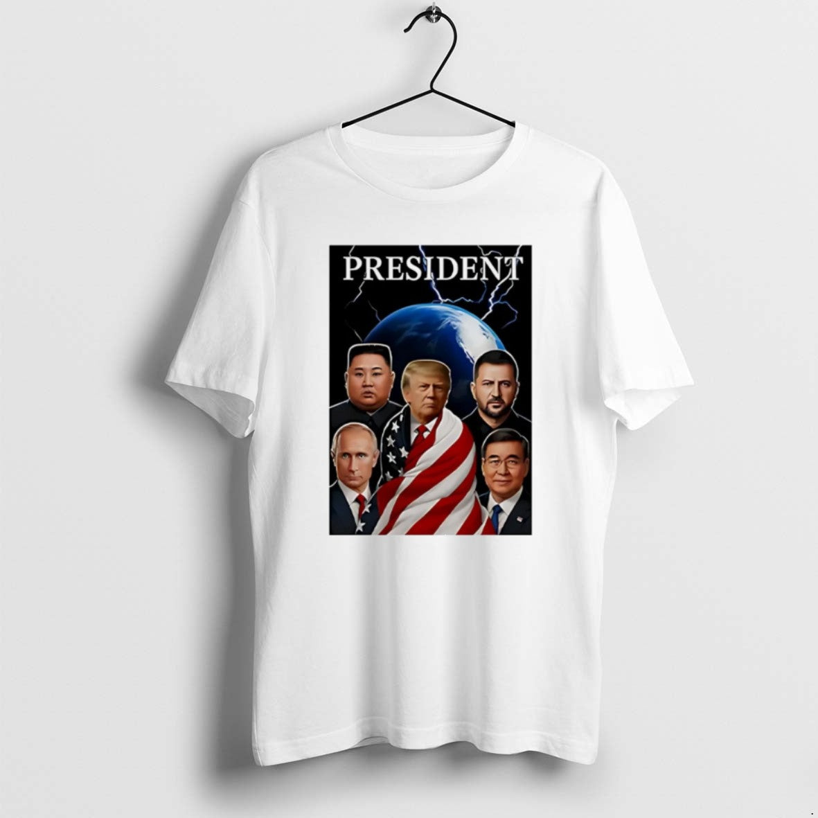 Presidents Global Trump Putin Zelenskyy Kim Jong Un Xi Jinping T Shirts Unisex T-shirt, Sweatshirt, Hoodie, Long Sleeve Tee - T-Shirt, Sweatshirt, Hoodie