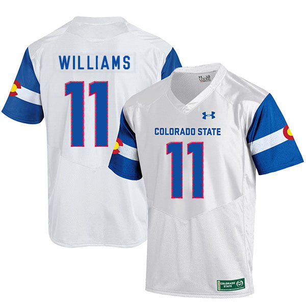 Preston Williams 11 White College Football Jersey football jersey product view 1
