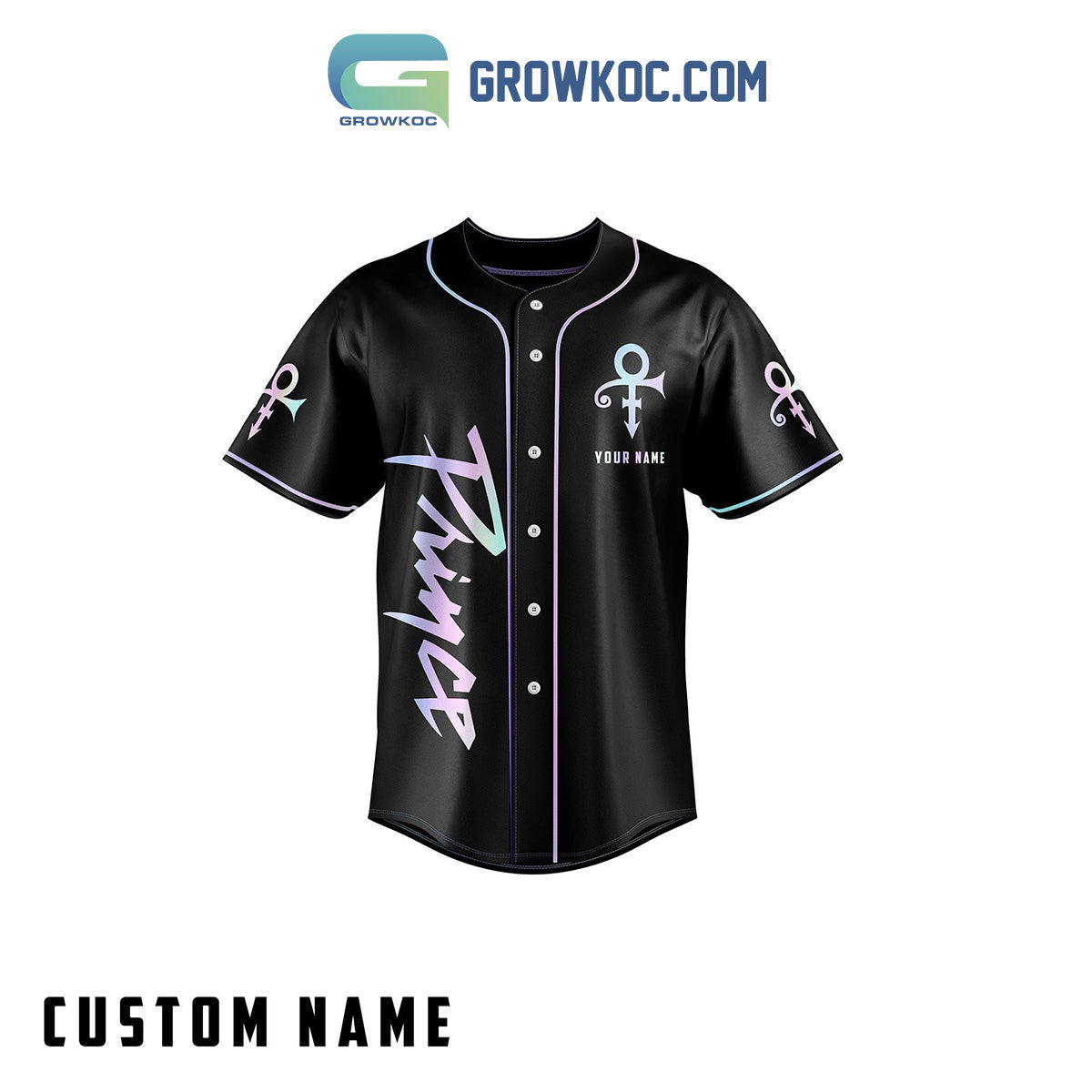 Prince See You Laughing In The Purple Rain Personalized Baseball Jersey baseball jersey product view 2