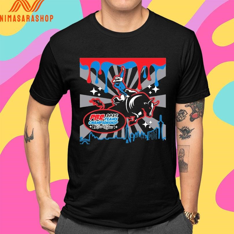 Professional Bull Riders 2025 Team Championship Las - Adult & Kids T-Shirts, Sweatshirts & Hoodies apparel design preview 4
