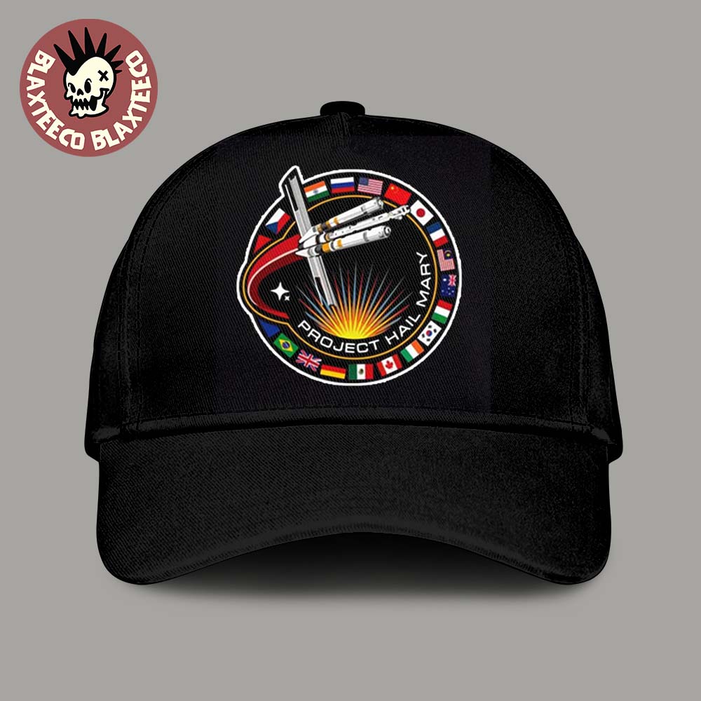 Project Hail Mary Spaceship With Nation Flags Mission Patch Classic Cap Hat Snapback Unisex T-shirt, Sweatshirt, Hoodie, Long Sleeve Tee - T-Shirt, Sweatshirt, Hoodie