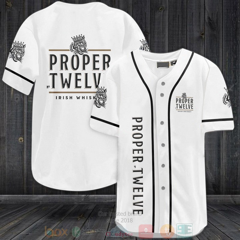 Proper No Twelve Irish Whiskey Baseball shirt baseball jersey product view 1