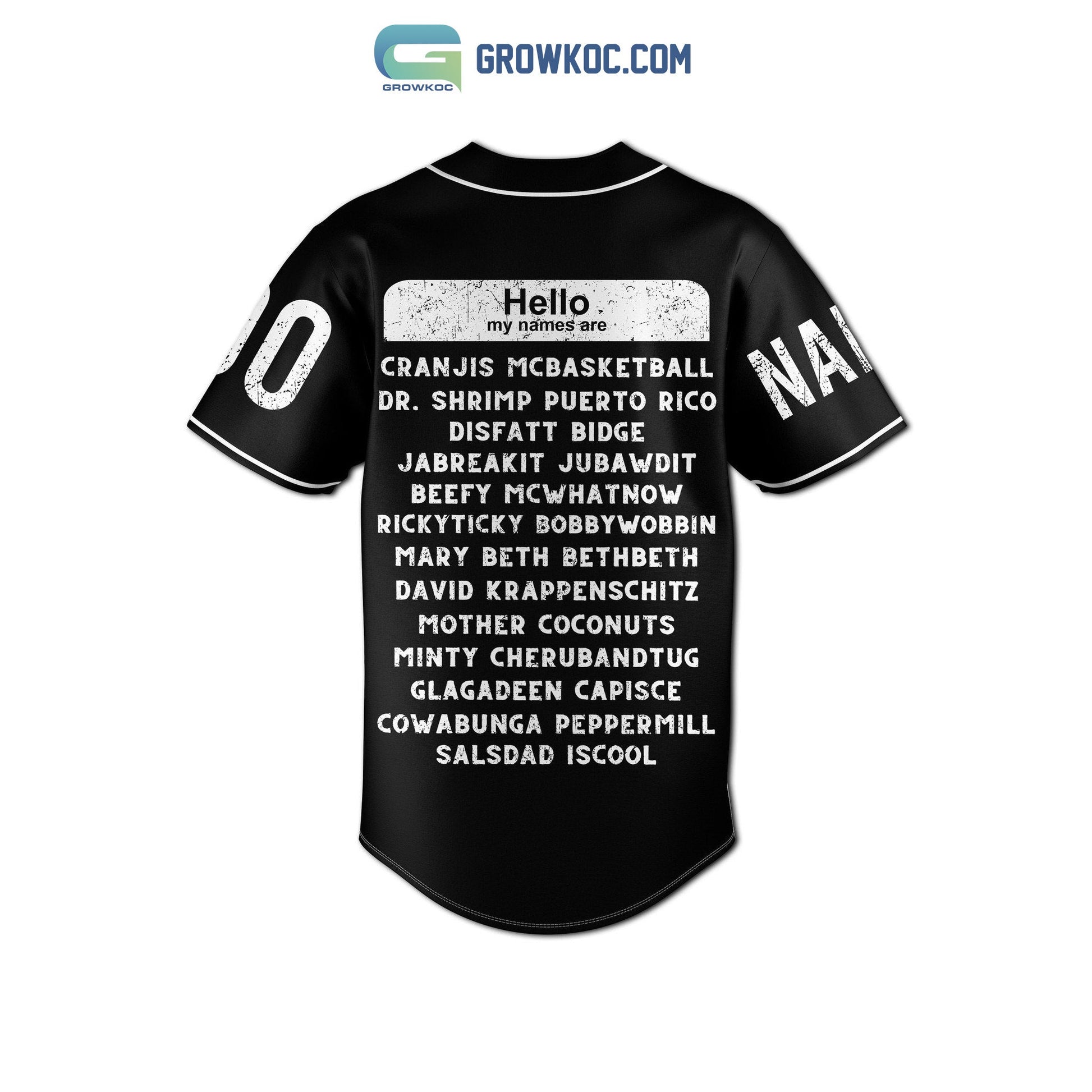 Property Of Cranjis 2023 McBasketball Black Design Personalized Baseball Jersey baseball jersey product view 3