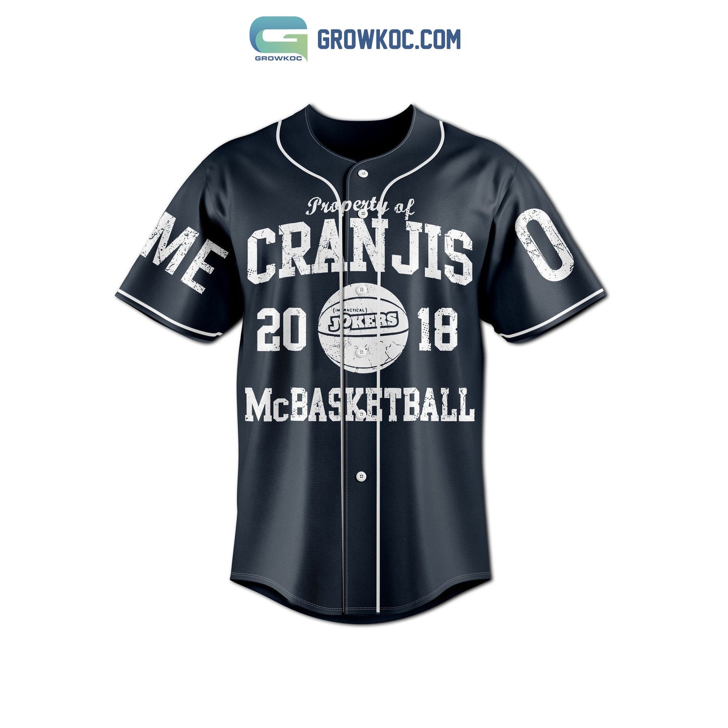Property Of Cranjis 2023 McBasketball Personalized Baseball Jersey baseball jersey product view 2
