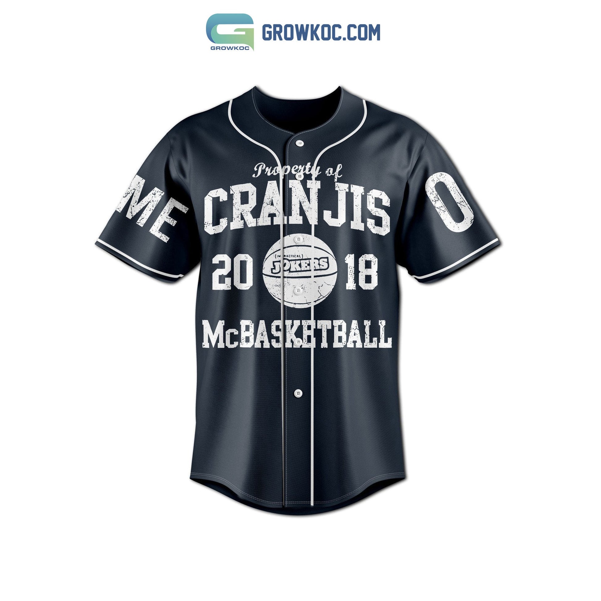 Property Of Cranjis 2023 McBasketball Personalized Baseball Jersey baseball jersey product view 2