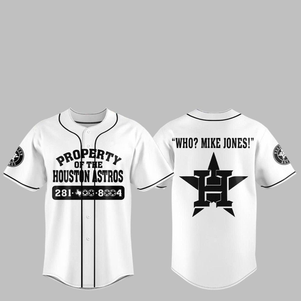 Property Of The Houston Astros Who Mike Jones Jersey 2025 baseball jersey product view 1