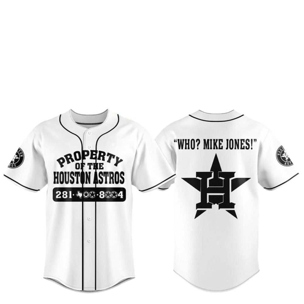 Property Of The Houston Astros Who Mike Jones Jersey 2025 baseball jersey product view 2
