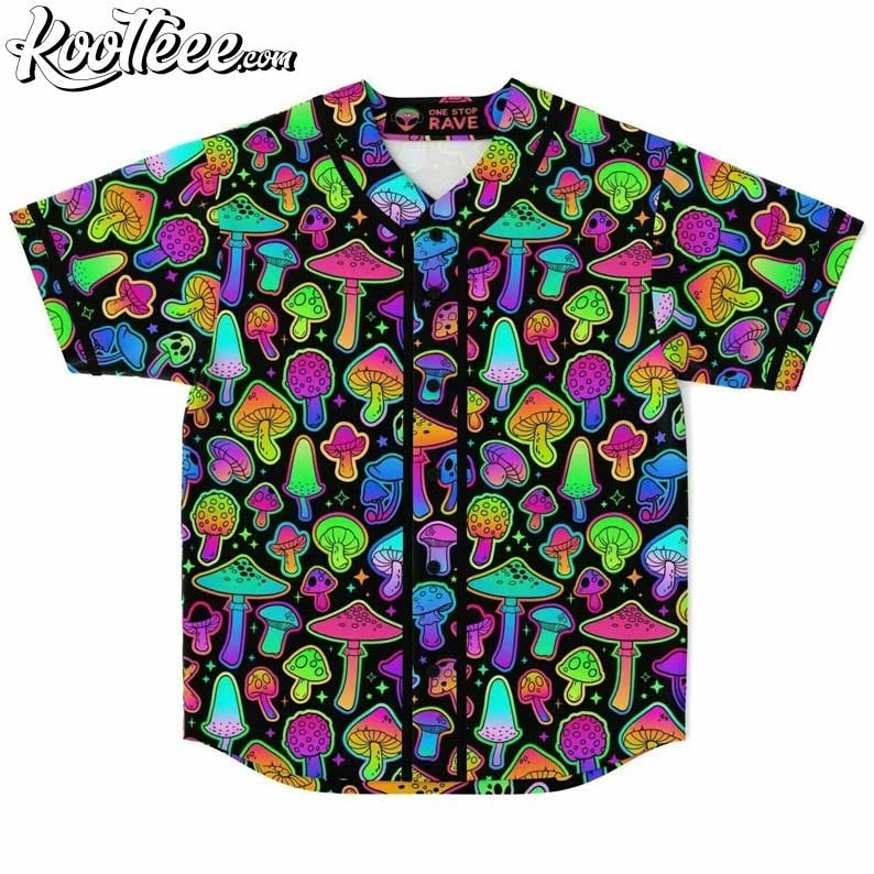 Psilo Rave Festival Baseball Jersey baseball jersey product view 3