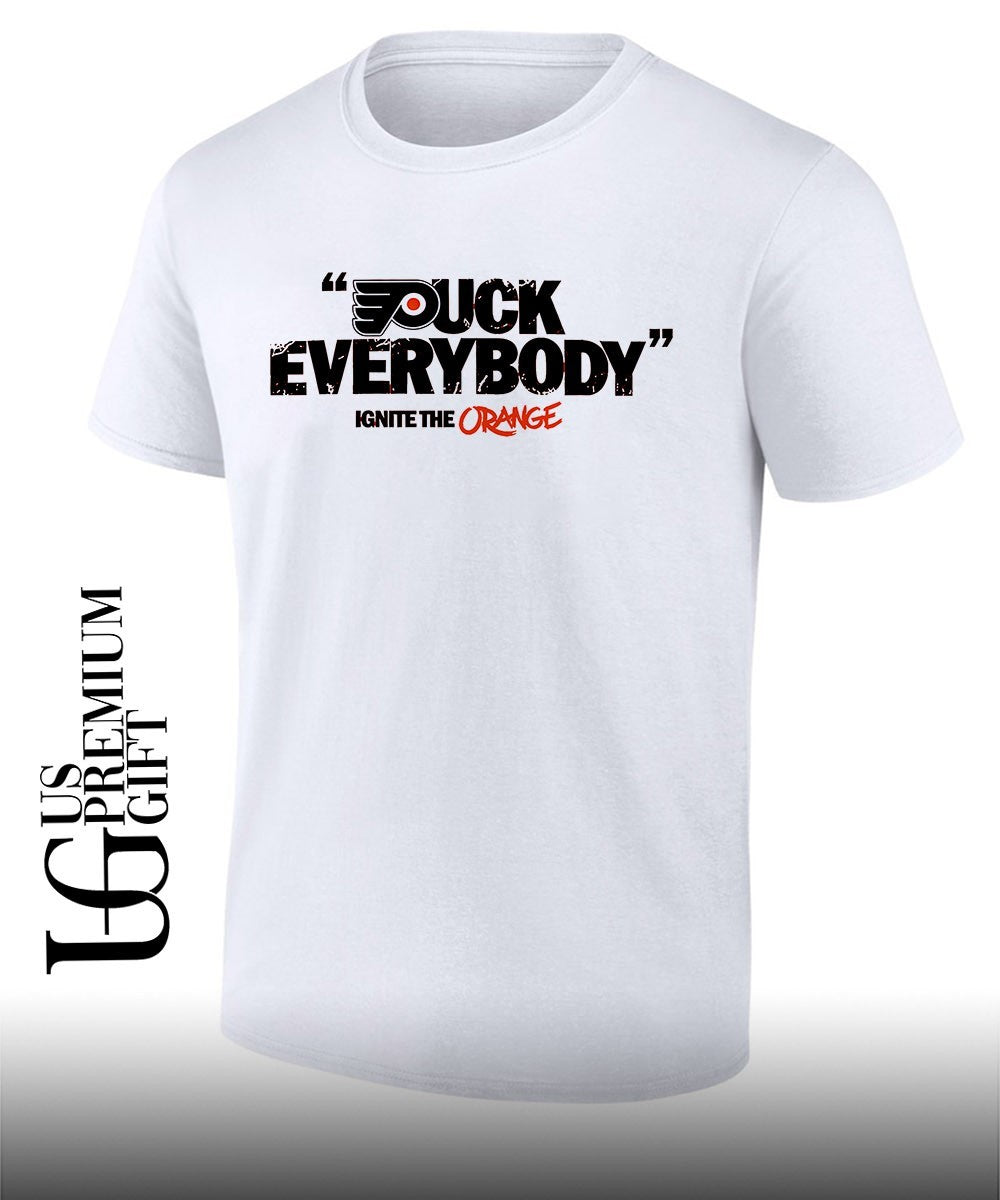 Puck Everybody Ignite the Orange Philadelphia Flyers NHL shirt Unisex T-shirt, Sweatshirt, Hoodie, Long Sleeve Tee - T-Shirt, Sweatshirt, Hoodie