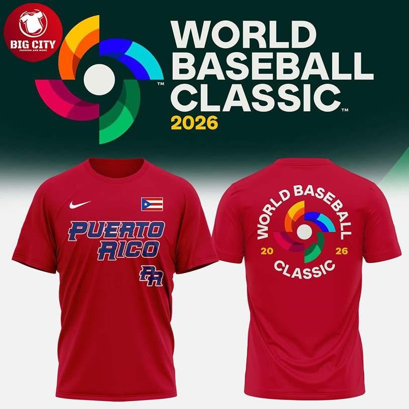 Puerto Rico 2026 World Baseball Classic In Red Team Two Sided Shirt Unisex T-shirt, Sweatshirt, Hoodie, Long Sleeve Tee - T-Shirt, Sweatshirt, Hoodie