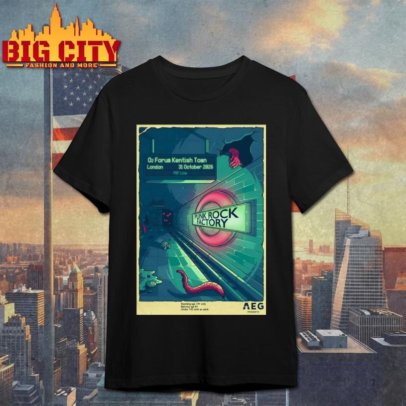 Punk Rock Factory Event London UK On Oct 31 2025 Poster Shirt Unisex T-shirt, Sweatshirt, Hoodie, Long Sleeve Tee - T-Shirt, Sweatshirt, Hoodie