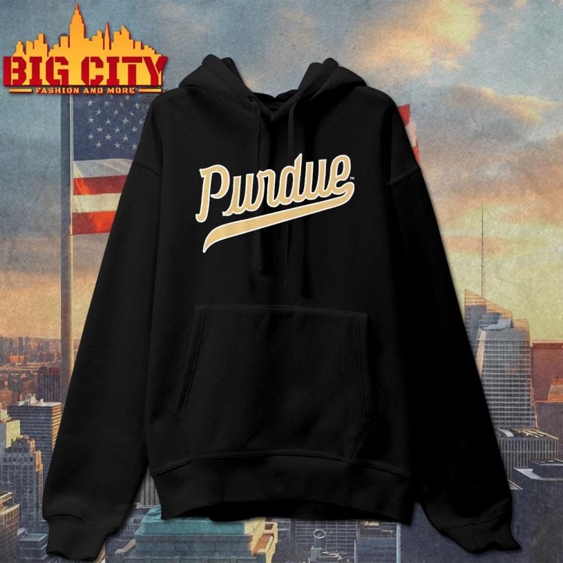 Purdue Boilermakers Black Script Logo - Adult & Kids T-Shirts, Sweatshirts & Hoodies apparel design preview 2