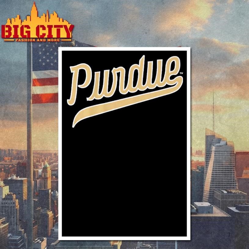 Purdue Boilermakers Black Script Logo - Adult & Kids T-Shirts, Sweatshirts & Hoodies apparel design preview 4