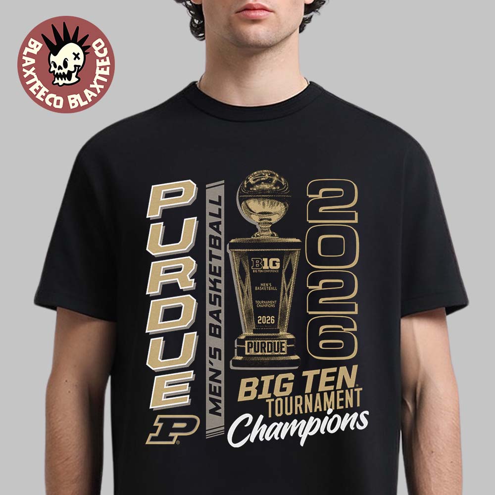 Purdue Boilermakers Mens Basketball 2026 Big Ten Tournament Champions Trophy T-Shirt Unisex T-shirt, Sweatshirt, Hoodie, Long Sleeve Tee - T-Shirt, Sweatshirt, Hoodie