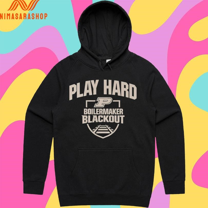 Purdue Boilermakers Men's Basketball Blackout Play - Adult & Kids T-Shirts, Sweatshirts & Hoodies apparel design preview 2