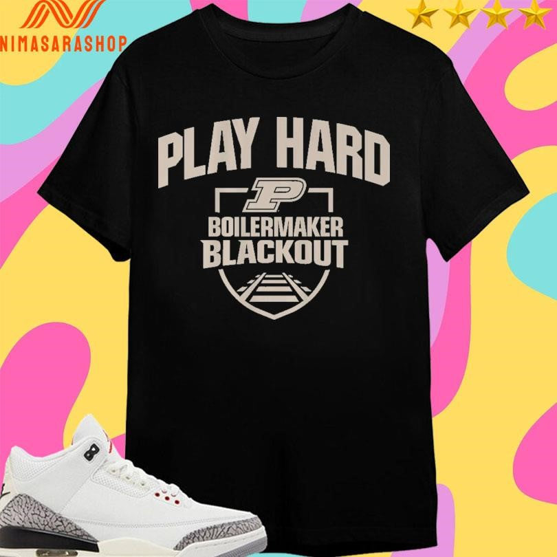 Purdue Boilermakers Men's Basketball Blackout Play - Adult & Kids T-Shirts, Sweatshirts & Hoodies apparel design preview 1