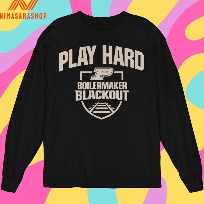 Purdue Boilermakers Men's Basketball Blackout Play - Adult & Kids T-Shirts, Sweatshirts & Hoodies apparel design preview 3