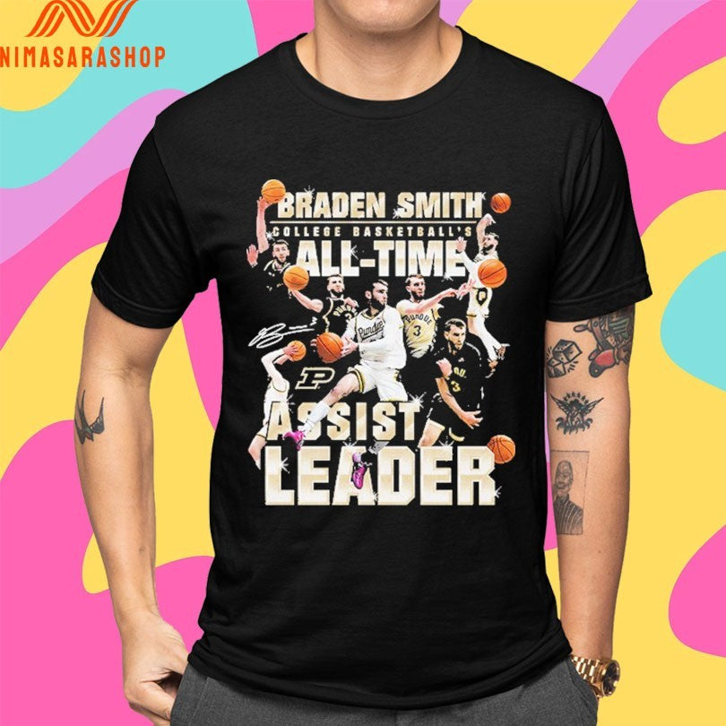 Purdue Boilermakers Men's Basketball Braden Smith - Adult & Kids T-Shirts, Sweatshirts & Hoodies apparel design preview 4