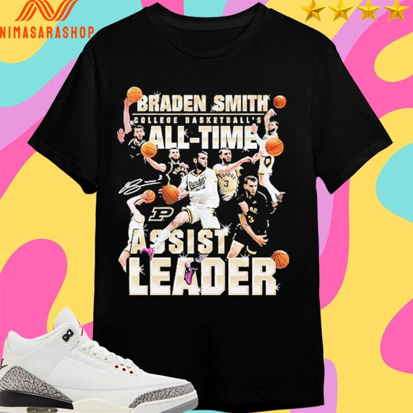 Purdue Boilermakers Men's Basketball Braden Smith - Adult & Kids T-Shirts, Sweatshirts & Hoodies apparel design preview 1