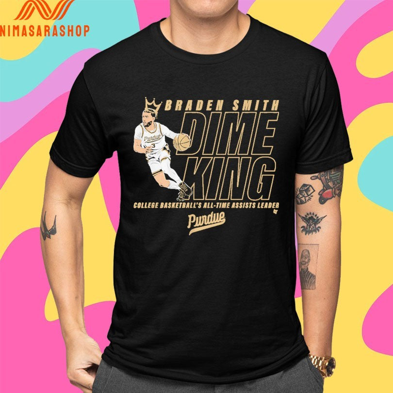 Purdue Boilermakers Men's Basketball Braden Smith - Adult & Kids T-Shirts, Sweatshirts & Hoodies apparel design preview 4