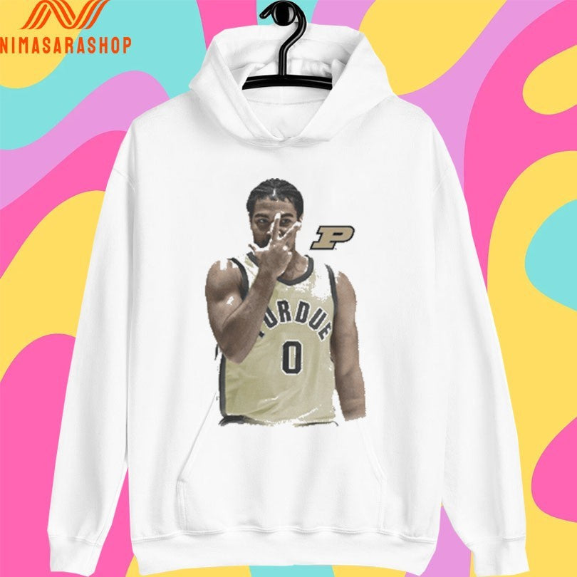 Purdue Boilermakers Men's Basketball CJ Cox Portrait - Adult & Kids T-Shirts, Sweatshirts & Hoodies apparel design preview 2