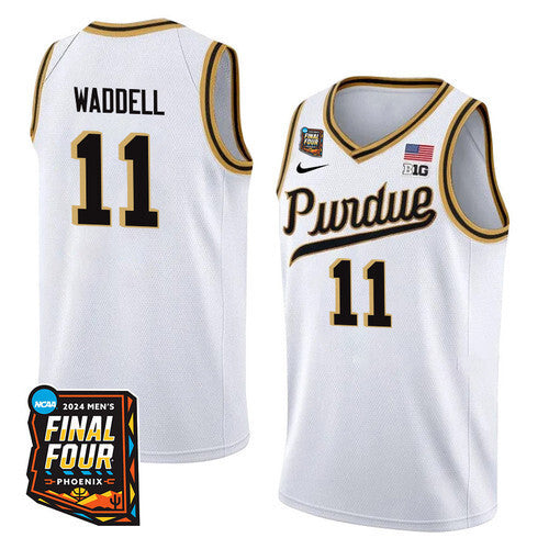 Purdue Boilermakers #11 Brian Waddell 2024 Final Four Patch College Football Jersey football jersey product view 1