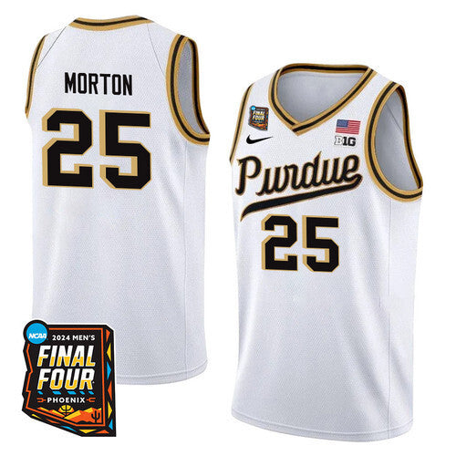 Purdue Boilermakers #25 Ethan Morton 2024 Men's Final Four Patch College Football Jersey football jersey product view 1