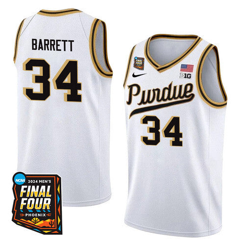 Purdue Boilermakers #34 Carson Barrett 2024 Men's Final Four College Football Jersey football jersey product view 1