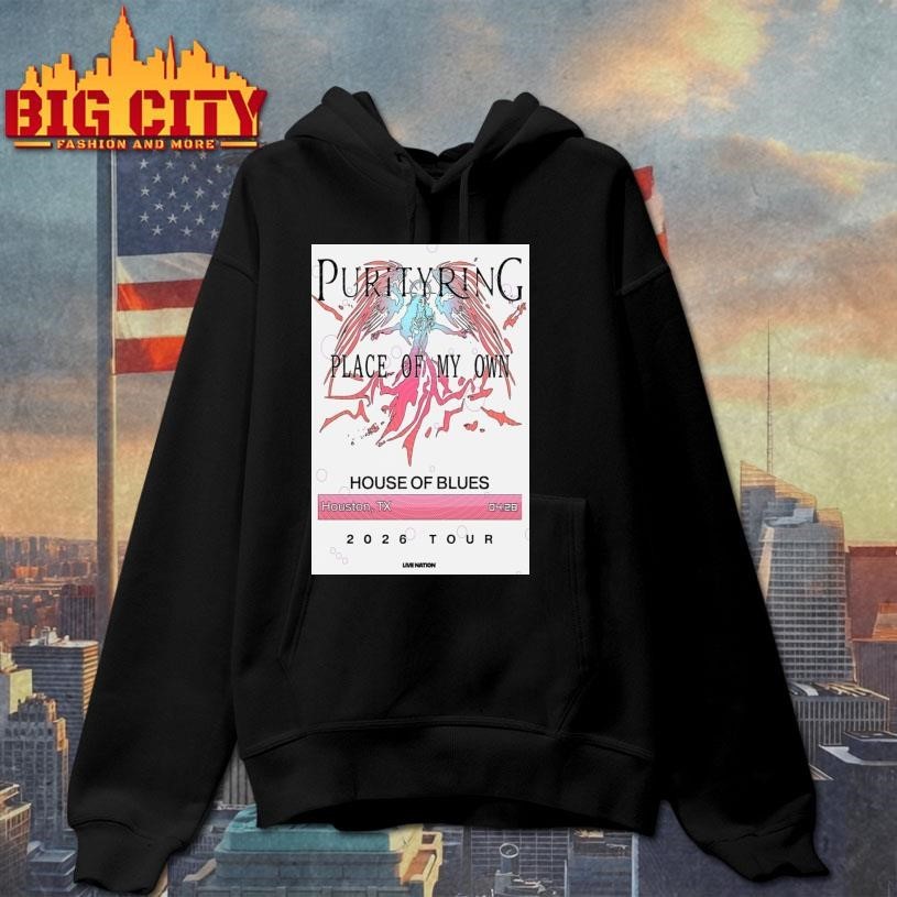 Purity Ring Place Of My Own Tour At House Blues - Adult & Kids T-Shirts, Sweatshirts & Hoodies apparel design preview 2