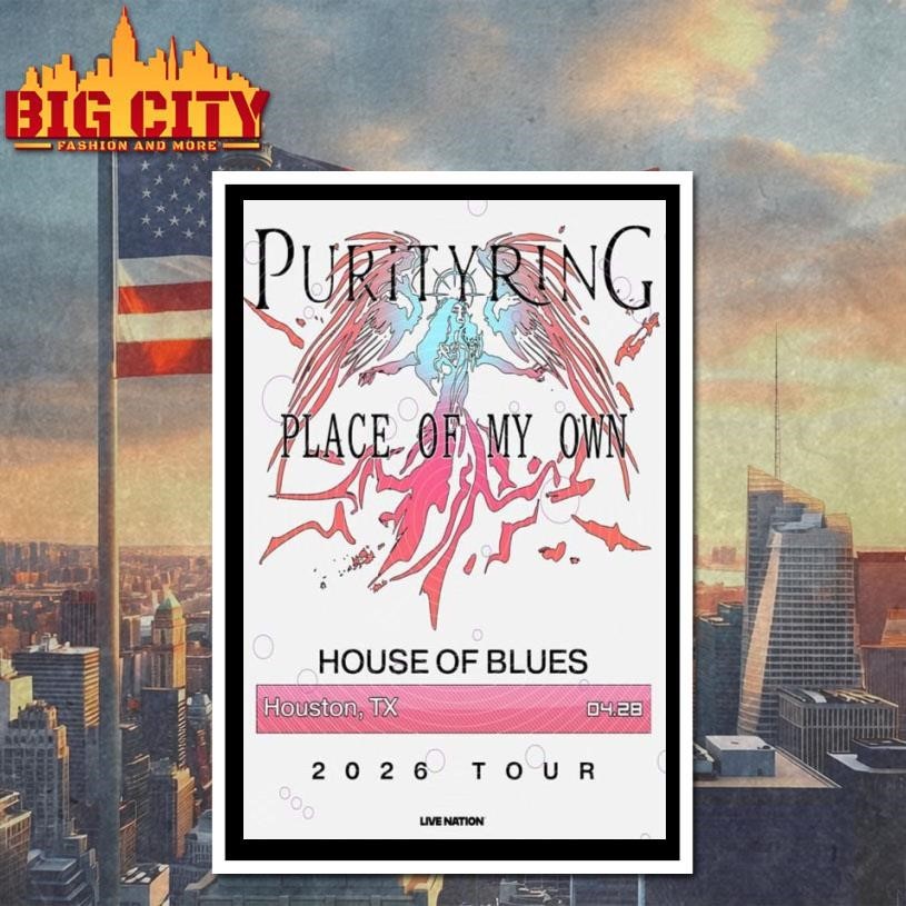 Purity Ring Place Of My Own Tour At House Blues - Adult & Kids T-Shirts, Sweatshirts & Hoodies apparel design preview 4