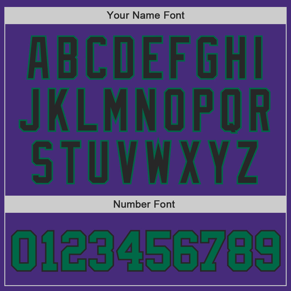 Custom Purple Kelly Green-Black Authentic Baseball Jersey baseball jersey product view 4