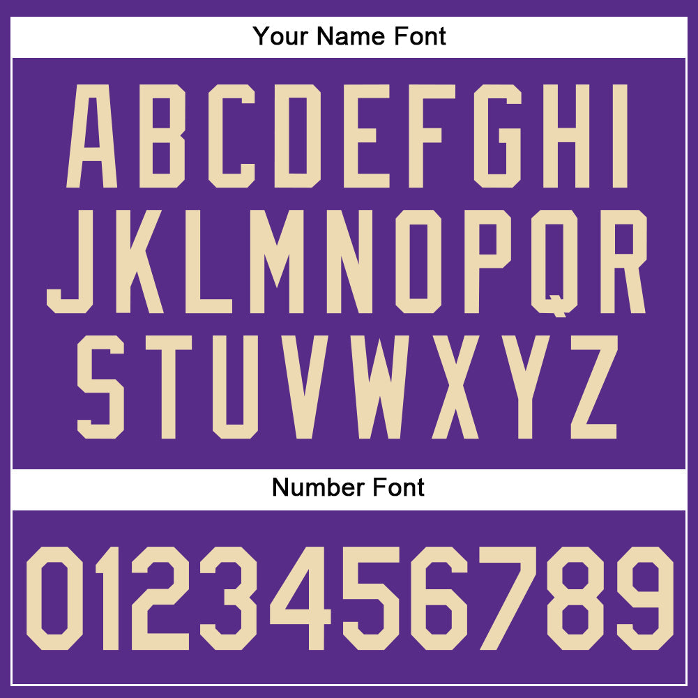 Custom Purple Cream-Gold Authentic Sleeveless Baseball Jersey baseball jersey product view 4