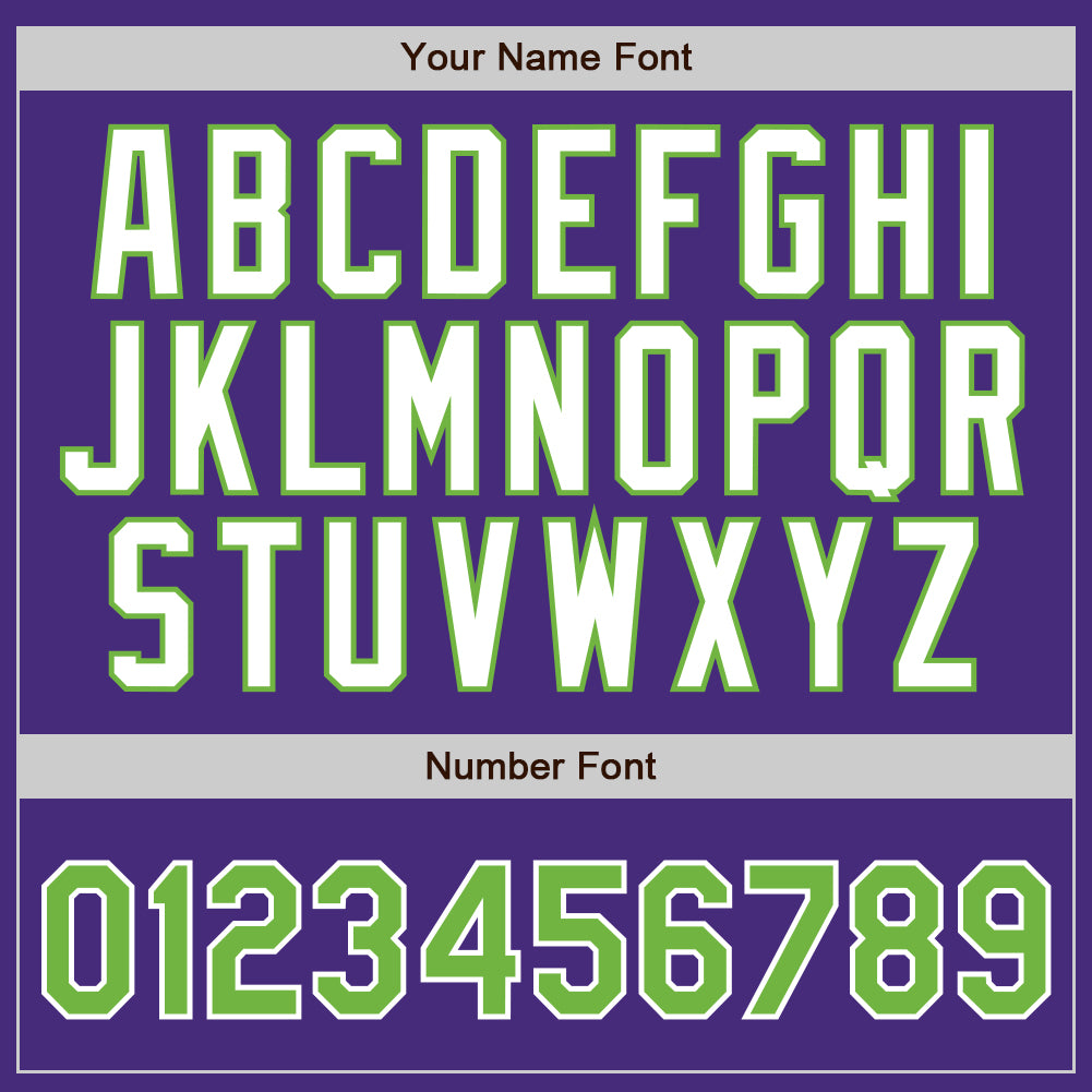 Custom Purple White Pinstripe Neon Green-White Authentic Baseball Jersey baseball jersey product view 4
