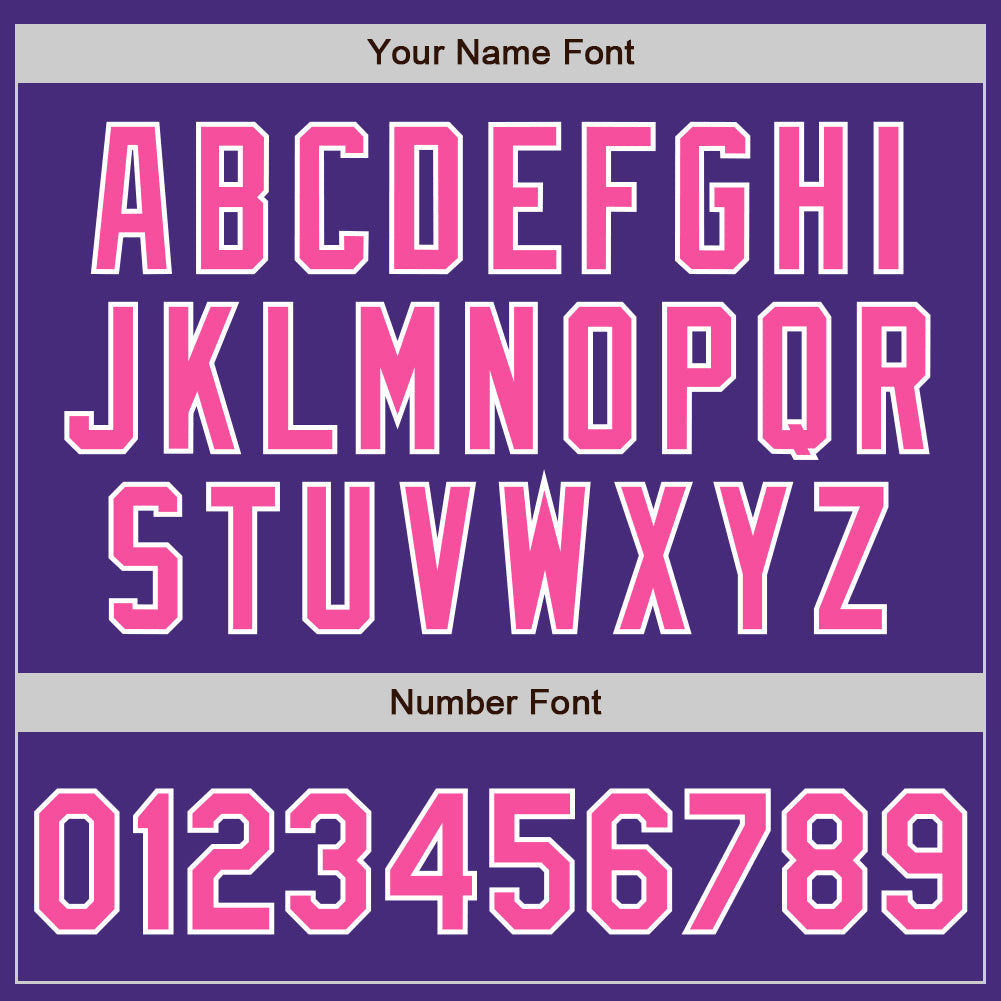 Custom Purple Pink-White Authentic Baseball Jersey baseball jersey product view 5
