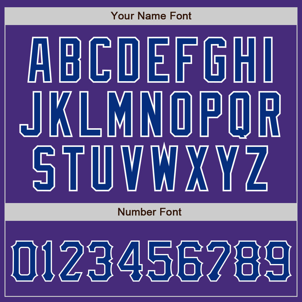 Custom Purple Royal-White Authentic Baseball Jersey baseball jersey product view 5