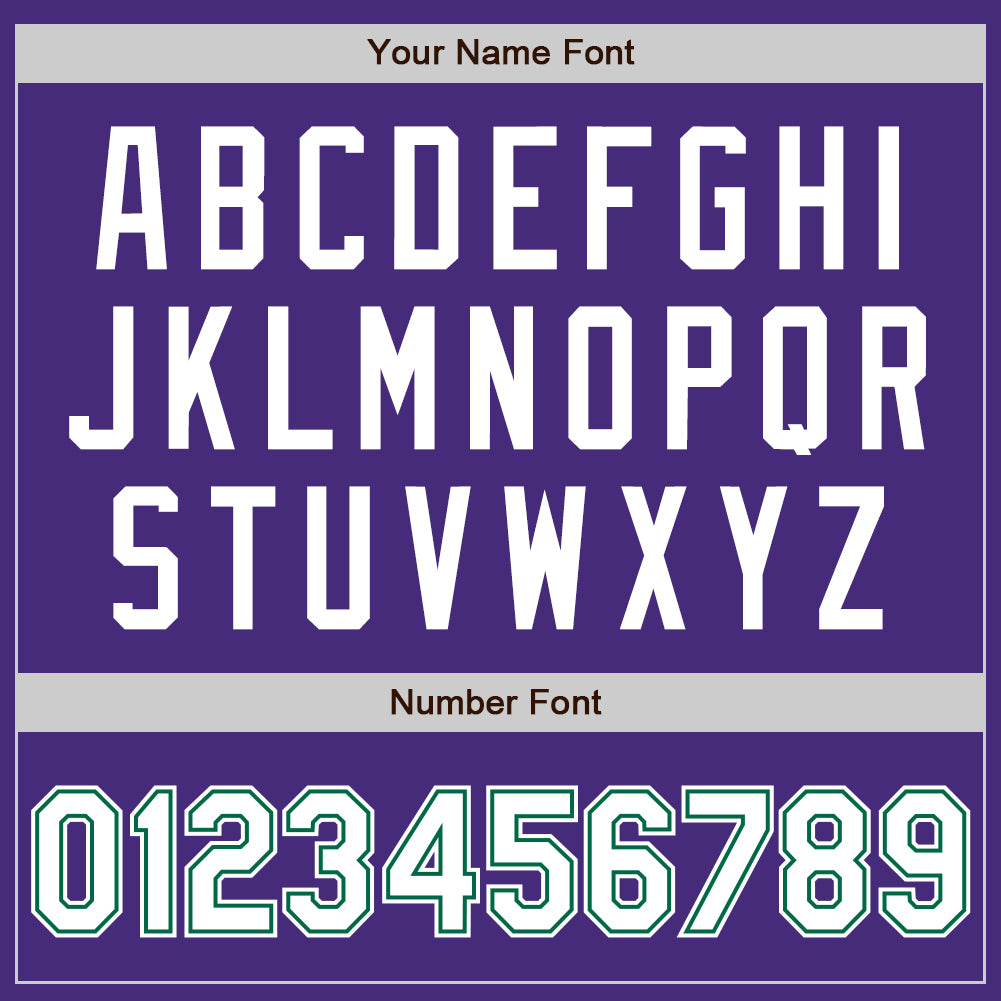 Custom Purple White-Kelly Green Authentic Baseball Jersey baseball jersey product view 5