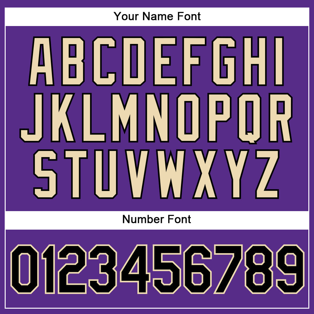 Custom Purple Black Pinstripe City Cream Authentic Baseball Jersey baseball jersey product view 5
