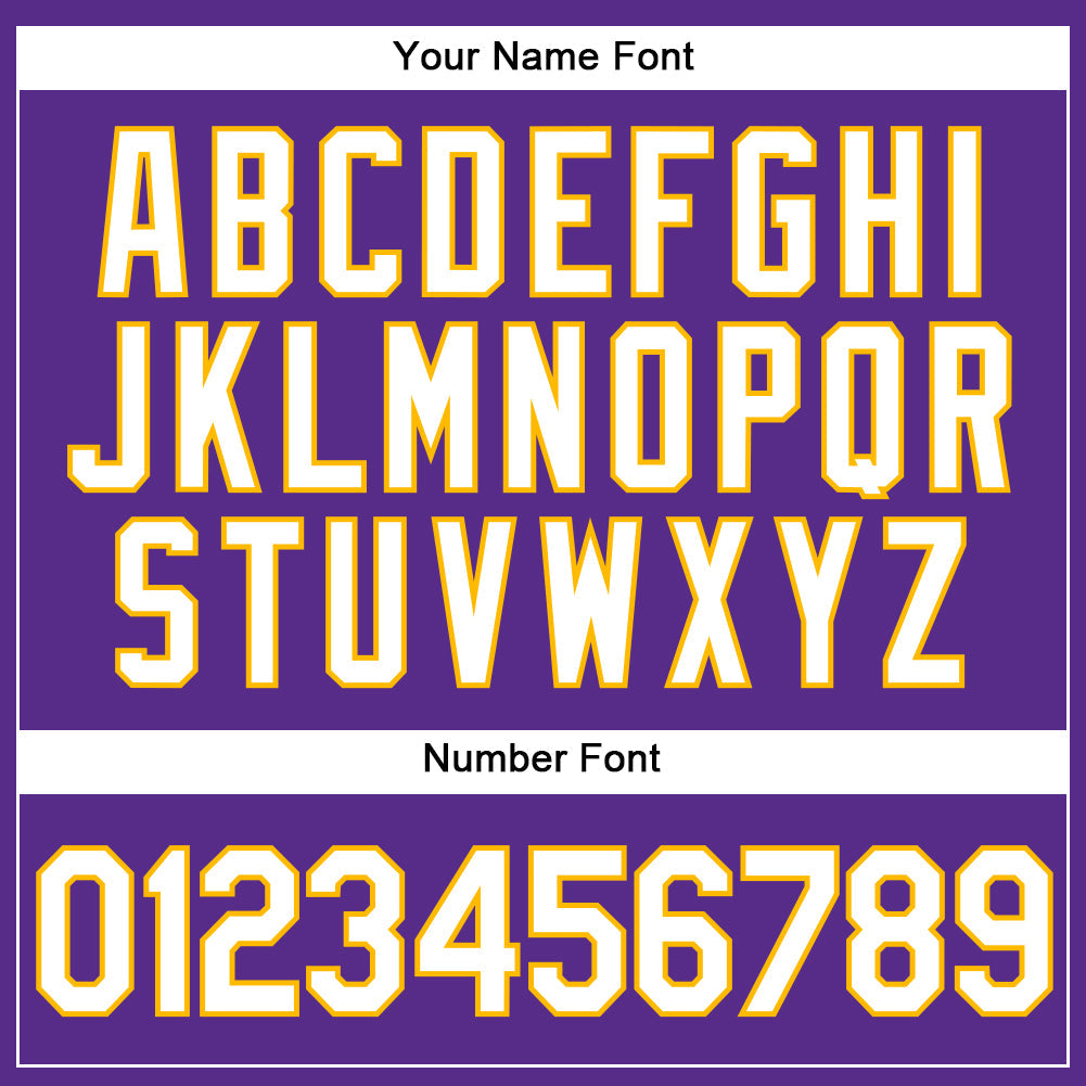 Custom Purple White Pinstripe Gold Authentic Baseball Jersey baseball jersey product view 5