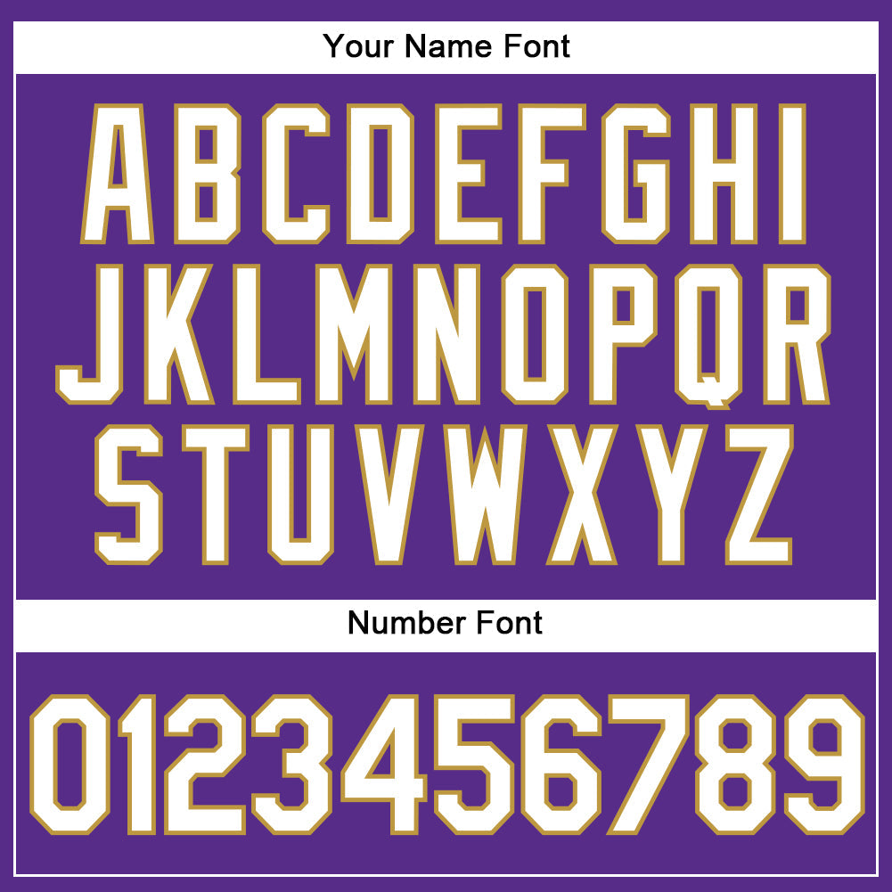 Custom Purple White Pinstripe Old Gold Authentic Baseball Jersey baseball jersey product view 5