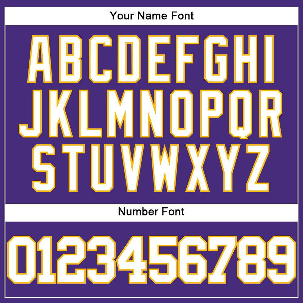Custom Purple White-Gold Authentic Baseball Jersey baseball jersey product view 5